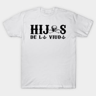 Hijos de la Viuda, grafica masonica con cranio, escuadra y compas para para masones con estilo T-Shirt